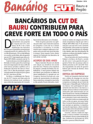 Jornal de Bauru - Bancários da CUT de Bauru contribuem para greve forte em todo o país